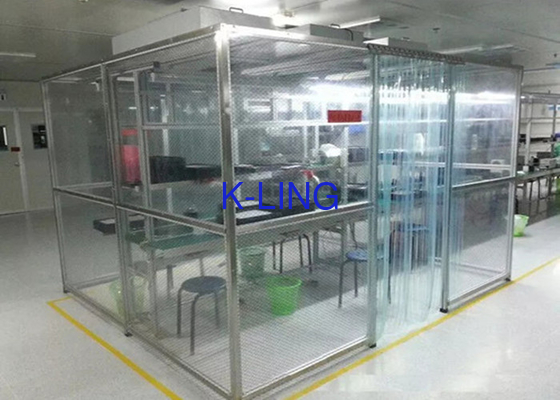 Tubo cuadrado de acero inoxidable de la clase 100000 modulares del recinto limpio de Softwall de la farmacia