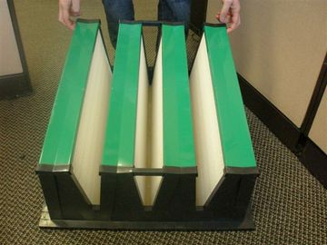Filtro de aire plástico del banco del marco V de MERV 16 lavables para el sistema de la HVAC del acondicionador de aire
